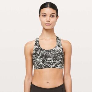 Lululemon All Sport Bra III Masked Lace Starlight Black Size 6